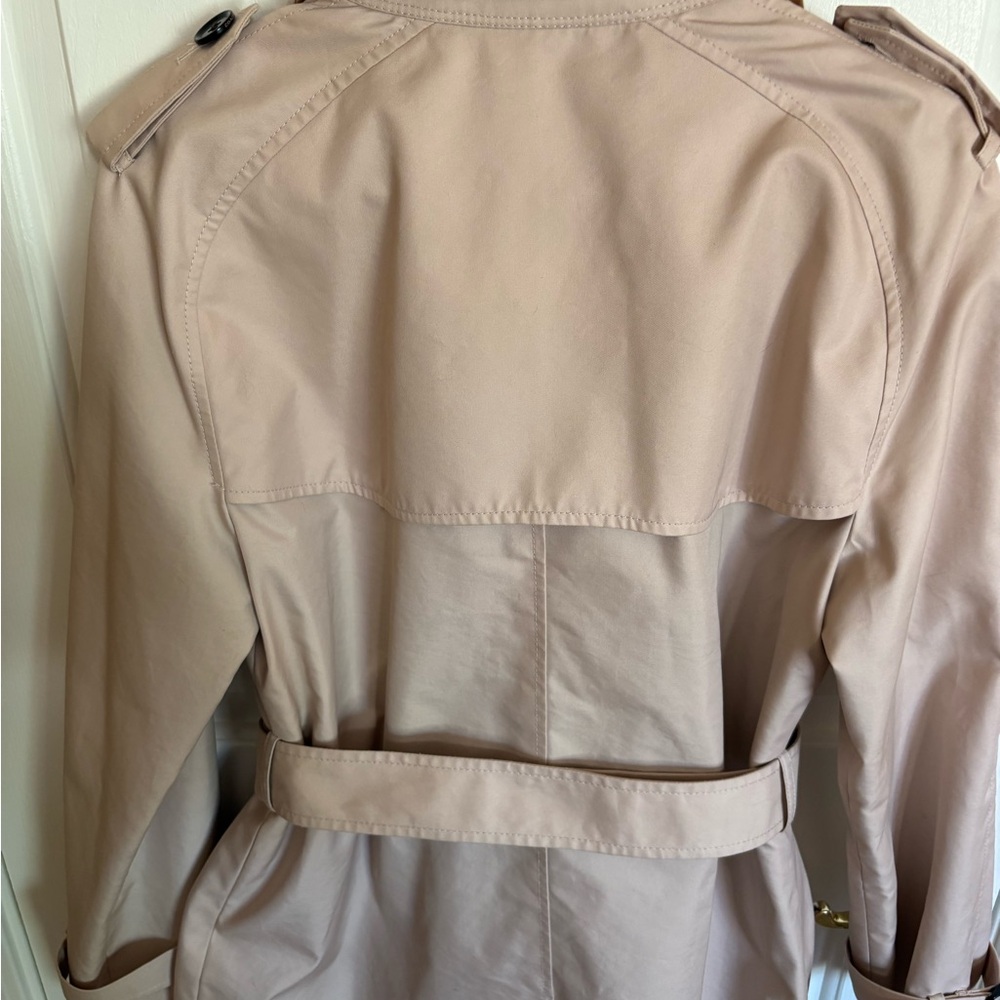 Coach Authentic Blush Trench Coat with Belted Waist Size Large - Picture 4 of 16